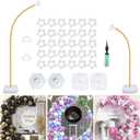 Gold Balloon Arch Stand Kit, 9.3ft & 6ft Free Bending Soft Balloon Flower Backdrop Stands Set with Water Base for Birthday Party Decorations Baby Shower Wedding Graduation Balloons Decor