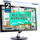 VINTEZ Blue Light Screen Protector for 22 Inch Computer Monitor and Laptop  Anti-UV Blue Light Blocking Film for Desktop PC, Eye Protection Filter, 19.2" x 12.4", 2 Pack (22'' DIAGONAL (16:9/16:10))