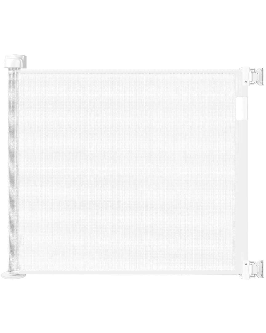 Veraste Retractable Baby Gate for Doorways and Stairs, Mesh Safety Gate for Pet, Indoor & Outdoor Use, One-Hand Operation, Easy Installation, 33.6" Tall, Expands to 55" Wide (White,33.6"x55")