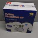 150 Count Gold Plastic Dinnerware Set, Elegant Disposable Include: 25 Gold Lace Plastic Plates, 25 Dessert Plates, 25 Forks, 25 Knives, 25 Spoons, 25 Cup, Ideal for Party, Birthday