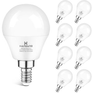 LED Ceiling Fan Light Bulbs 120V 60W Equivalent, E12 Candelabra Base Light Bulb Natural White 4000K, 600LM E12 Small Base, Non-Dimmable, 8 Pack