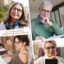 Reading Glasses for Women Men Square Oval Readers with Spring Hinge Anti UV Glare (Black/Grey,demi Brown,brown,transparent)