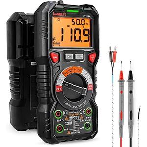 KAIWEETS Digital Multimeter TRMS 6000 Counts Voltmeter Auto-Ranging Fast Accurately Measures Voltage Current Amp Resistance Diodes Continuity Duty-Cycle Capacitance Temperature for Automotive