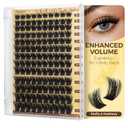 PopUp Lash-Extension-Clusters, Volume Lash Clusters 9-18mm mix Fluffy Lash Extension D Curl Individual Lashes DIY Clusters Lashes Extension at Home NM12