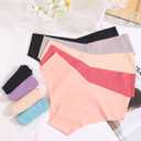 ROSYCORAL Womens Seamless Bikini Panties Soft Stretch Invisibles Briefs No Show Hipster Underwear cheeky 9 pack XS-L (L)