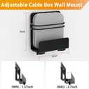 Cable Box Mount, Modem Mount, Adjustable Cable Box Wall Mount Bracket for Small and Wide Devices, Compatible with Media Players, Cable Boxes, Modems, DVD Players