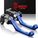 MZS Clutch Brake Levers Pivot Adjustment CNC Blue Compatible with DR200S 2015-2019 | DR250R 1996-2000 | DRZ400S DRZ400SM 2000-2020 | DJEBEL250XC 1998-2007