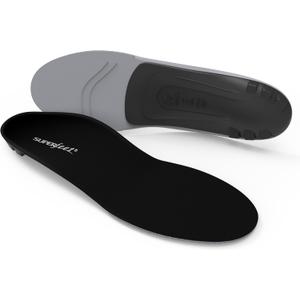 Superfeet All-Purpose Support Low Arch Insoles (Black) for Active Lifestyle with Low Arch Support - 9.5-11 Men / 10.5-12 Women