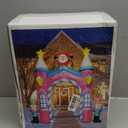 Christmas Inflatable Archway Outdoor Decoration – 12FT Nutcracker Blow Up Arch with LED Lights, Featuring Santa Claus and Festive Christmas Soldiers for Yard, Entryway, or Holiday Party