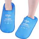 Hilph Foot Ice Pack Slippers for Plantar Fasciitis 2 Packs, Reusable Hot Cold Packs Gel Ice Slipper for Foot and Broken Toes, Gout, Foot Surgery, Neuropathy, Diabetic, Swollen (Light Blue)