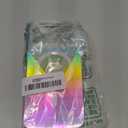 Cute Case for iPhone 17 Pro Max Case for Women Girls [ Compatible with Magsafe ] Clear Glitter Girly Aesthetic Rainbow Sparkly Bling Magnetic Phone Cover, Iridescent Geometry
