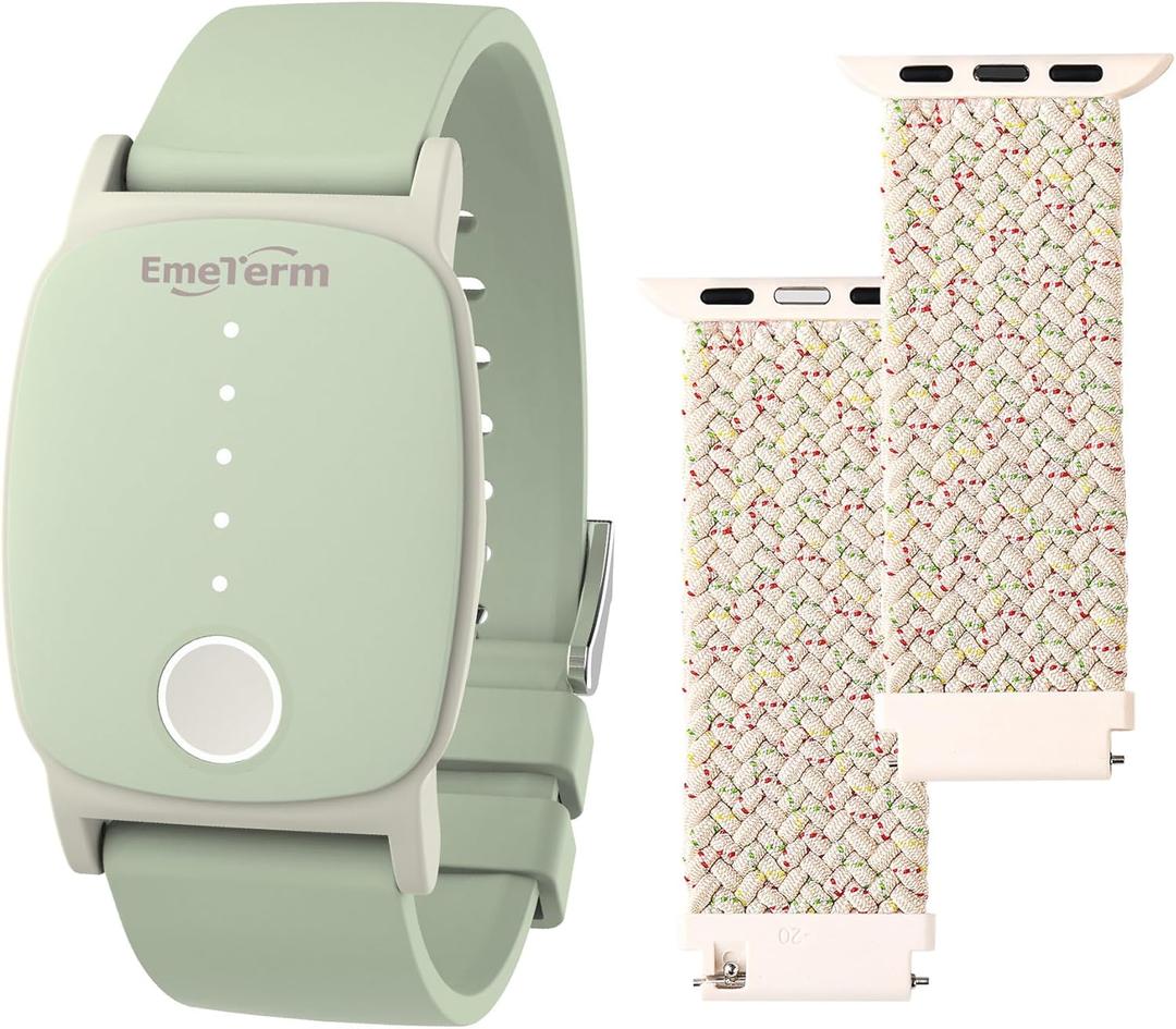 EmeTerm Explore Mint Green Anti-Nausea Wristband & Bands Compatible with Apple Watch  Motion Sickness Relief Travel Bundle 42/44/45/49mm