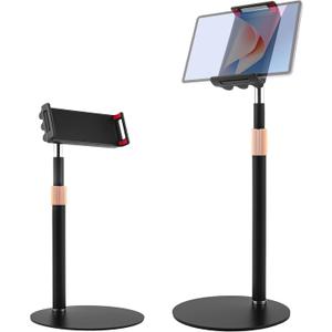 HOLD UP Tablet Stand Phone Holder 4.6"-10.5" Flexible 360 Degree Rotating Desktop Tablet Compatible with iPad iPhone Nintendo Switch Samsung Kindle eBook Reader (Tablet Floor Stand)