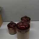 Gibson Elite Canister Container Jar, 3 Piece Set, Brown Multi