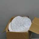 JINXIA Cervical Neck Pillow for Neck and Shoulder, Odorless Memory Foam Pillow with Soft Silk Cover, Ergonomic Orthopedic Neck Support Pillow for Side, Back & Stomach Sleepers - White