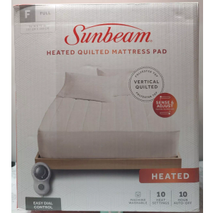 Sunbeam Heated Quilted Full Mattress Pad