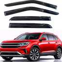KPY Rain Guards Fit for 2018-2026 Volkswagen Atlas, Out-Channel Window Visors Vent Wind Deflectors 4PC, Car Accessories for 18-26 VW Atlas (Not for Atlas Cross Sport)