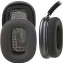 Upgrade Ear Cushions Earpads for Apple AirPods Max with Silica Gel Mesh Fabric& Strong Magnet, High Sound Quality (Black Dark Grey)