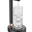 Desktop Water Dispenser Pump for 5 Gallon Bottle, SPOVEN 5 Gallon Water Jug Dispenser with Adjustable Height Design, Portable Type-C Charging Table Bedside Water Pump for Home (Black)