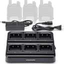 BAOFENG Six Way Charger Desktop Charger Base for UV-9G, GT-3WP, UV-9R Plus Two Way Radio and Battery (1 Pack)