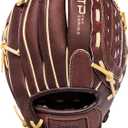 Franklin Sports Baseball Gloves - RTP Pro Adult + Kids Baseball Mitt - Outfield + Infield Gloves (10.0" - Closed Basket Web, Brown)