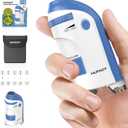 Pocket Microscope for Kids Portable Miniscope: 60-135X Mini Microscope with 5 Prepared Slides - Science Education and Nature Exploration Gifts for Boys Girls 6 7 8 9 10 11 12 (Navy Blue)