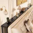 Huuger 133.9 Inch Sofa Table with Power Outlets, Skinny Behind Couch Table
5.9 Inch Narrow Entryway Table, Extra-Long Console Table, Behind the Couch Table with Outlet for Living Room, Black
