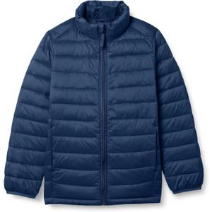 Amazon Essentials Boys and Toddlers' Lightweight Water-Resistant Packable Puffer Jacket (XX-Large, Navy)