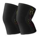 Knee Brace for Women Men (1 Pair) 5mm Neoprene Knee Compression Sleeve Knee Support, Non-Slip Braces for Training & Fitness, Weightlifting, Black Ink S