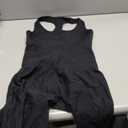 OLCHEE Womens Workout Jumpsuits Seamless Yoga Gym Bodycon Rompers Sexy Racerback Tummy Control Padded Bra Unitard (Small, Black)