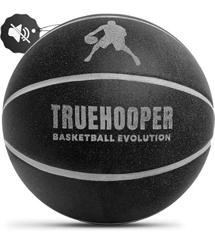 Silent Basketball Size 7 (29.5") Upgrade Dribble Dream Si-Lent Basketball, Foam Basket-Ball No Noise, Quiet Basket-Ball Dribbling Indoor, Training Ball for Indoor Activities, Gift for Youth (Black)