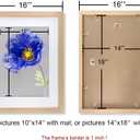 VNVNK 14x18 Frame Natural Wood Color, Perfect for 14x18 Inch Picture without Mat or 10x14 Inch Picture with Mat, Home Wall Decor Picture Frame-1 PCS