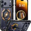 TONGATE for iPhone 17 Pro Case with 360 Spin Magnetic Stand, [Compatible with MagSafe][Military-Grade Protection] with Screen Protector & Camera Control Cover for iPhone 17 Pro, Black