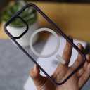 for iPhone 15 Pro Max Case, Camera Control, Compatible with MagSafe, Shockof Military-Grade tection, Magnetic Phone Case for iPhone, Classic Hybrid Case, Clear Black