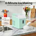 Nugget Ice Maker Countertop, Portable Ice Makers Machine with Removable Basket and Scoop, Self-Cleaning, Quiet, 6-Min Ready, 24lbs in 24Hrs, Visible, for Home, Party, RV, Camping, Green