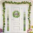 3 x St. Patrick's Day Decorations Wooden Shamrock Door Wreath for Front Door Welcome Sign, St. Patrick's Decor Hanging Sign Farmhouse Outdoor Indoor Shamrock Clover Spring Wall Home Decor