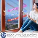 HIDBEA One Way Window Film Daytime Privacy, Heat Control UV Blocking Reflective Mirror Window Tint for Home, Non-Adhesive Self Static Cling Window Stickers (Blue-Silver, 35.4 Inch x 8.2 Feet)