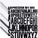 14 Sheets 1 Inch and 2 Inch Capital Letters Stickers,728 Pieces Alphabet Stickers for Scrapbooking, Sign, Water Bottle,Arts & Crafts Supplies - Black
