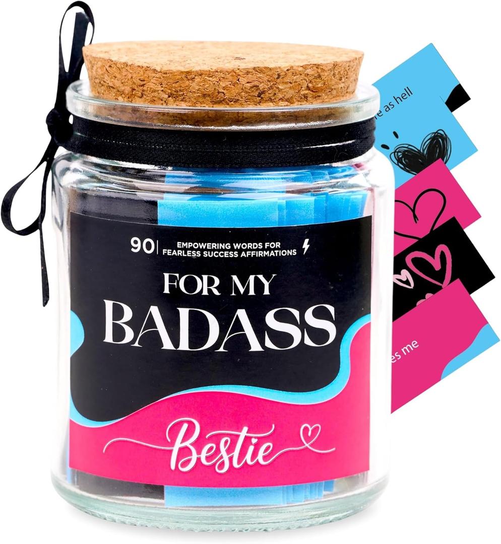 2 x Birthday Gifts for Women  Best Friend Affirmation Jar with Inspirational Notes  Thoughtful Self-Care Message Jar, Sentimental Friendship Gift for Her, Ready to Gift