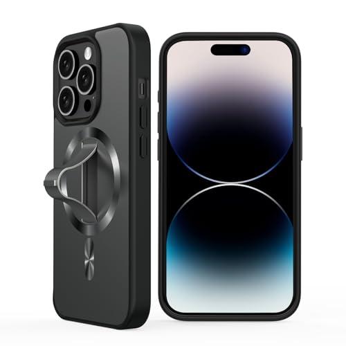 AUROX for iPhone 16 Pro Max Case with Invisible Stand [Compatible with MagSafe] Military-Grade Protection, Shockproof Slim Magnetic 16 Pro Max Case for Men Women Magnetic Phone Case Cover, Black