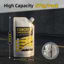 Self Leveling Concrete Crack Filler, Cement Crack Filler, Waterproof & High Elasticity, Concrete Slab Repair for Driveway, Patio, Garage Floor, Sidewalk, Pool Deck (20 oz)