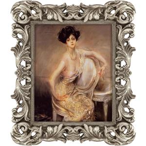 FJXMFRAME Silver Picture Frame 8x10 Ornate Vintage Baroque for Tabletop Wall Display, Gothic Antique Frame or Matted to 5x7 Photos