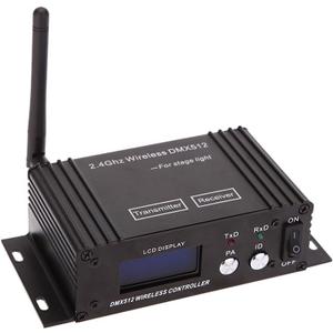 Lixada DMX 512 Controller 2.4G Wireless Transmitter Receiver LCD Display Power Adjustable Repeater Lighting Dimmer Controller for Disco DJ Party Light