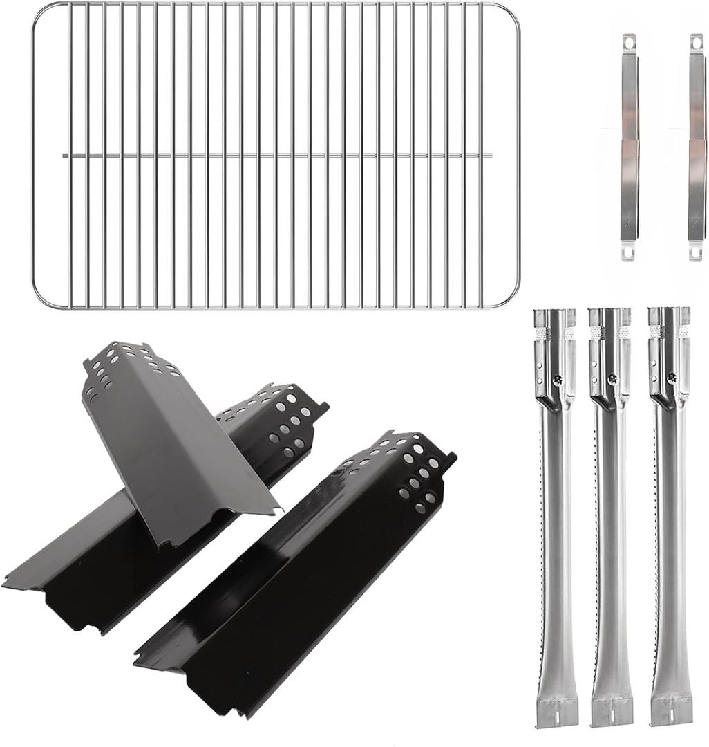 Grill Replacement Kit for Char-Broil Classic 360, 463742418, 463773717, 463773817 Grill, Heat Plates, Cooking Grate, Grill Burner, Crossover Tube for Char-Broil G215-0203-W1 G320-0200-W1A