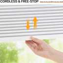 LazBlinds 100% Blackout Cellular Shade, White 21" x48" | Foam Adhesive For No Drill Rental Or Screws For PermanentCordless Design With Smooth Up/Down Operation