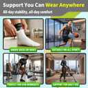 Compression Socks for Plantar Fasciitis, Achilles Tendonitis, Arthritis Relief, Ankle Brace Compression Sleeve with Foot Arch Support, Ankle Wrap for Women, Men, Swelling & Heel Pain White L-XL