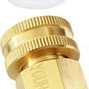 YOUHO Garden Hose Adapter Double Female Brass Swivel Thread Size 1/2 NPT (F) to 3/4 NH (F) Garden Pipe Joint Extension Repair Fitting1 Pack