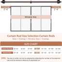 30-120 Inch Wrap Around Curtain Rod 1" Diameter for 30-114 Windows, Adjustable Curtains Rod, Bronze Industrial Curtain Rods for Windows Heavy Duty Window Treatment Rods for Blackout Curtains 1 Pack