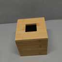 Tissue Box Cover, Square Tissue Box Holder, Bamboo Facial Paper Holder for Bathroom, Bedroom, Dinner Table, Office (1 Pack, 5.7 x 5.7 x 5.7 inch)