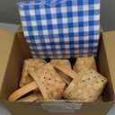 Geelin 12 Pcs Mini Flower Girl Basket Mini Woven Baskets with Handles 20 Sheets Paper Napkins Wood Chip Flower Fruit Picnic Holder Chip Bucket for Wedding Party Gifts Baby Shower Birthday Decoration (3 x 3 x 2 Inches, Blue)